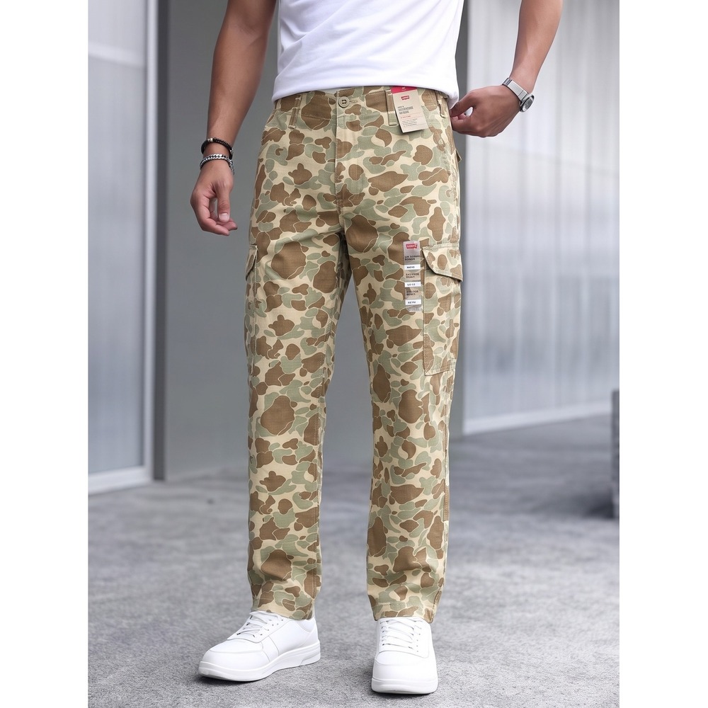 NEW Levis XX Cargo Baggy Pants Mens 34x32 Frog Skin Camo Ripstop A1111-0010 New